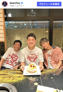 （写真左から）明石家さんま、堂安律、木村拓哉　※「堂安律」Instagram