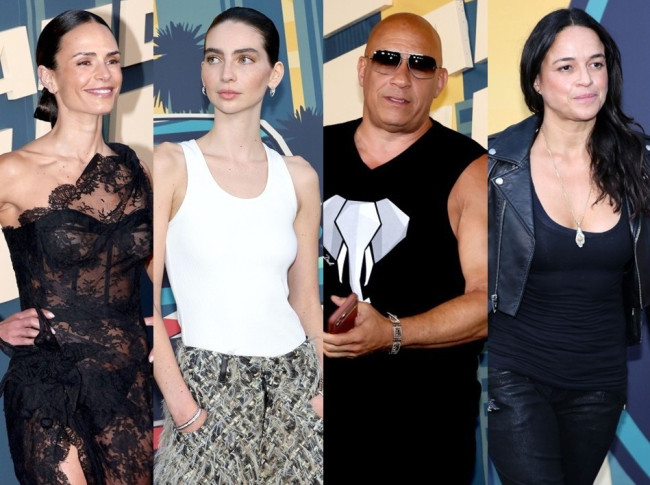 （左から）ジョーダナ・ブリュースター、メドウ・ウォーカー、ポール・ウォーカー、ヴィン・ディーゼル