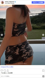 38歳重盛さと美、水着であらわになった美スタイル　※「重盛さと美」Instagram