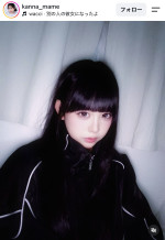 梶原叶渚、前髪をワイドバングにして印象激変　※「梶原叶渚」Instagram