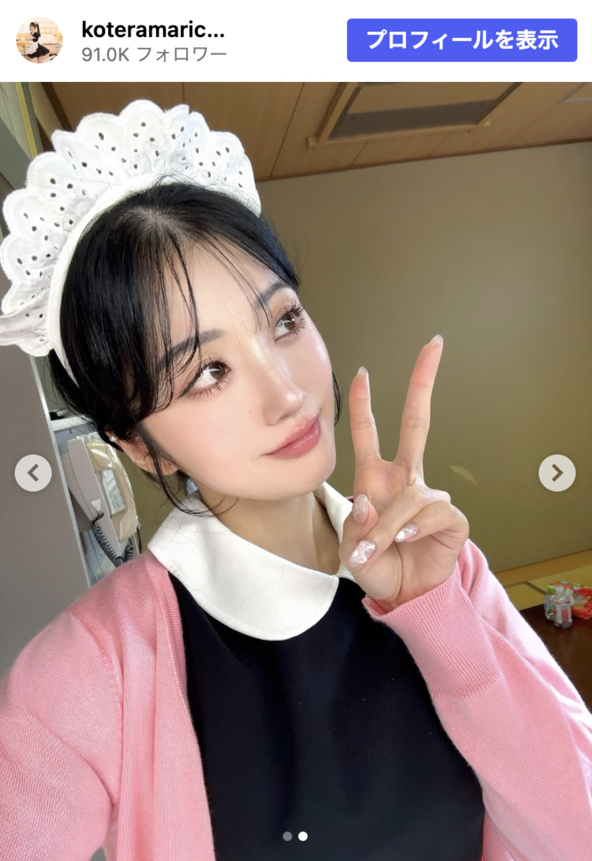 「女神やん」かわいすぎる吉本新喜劇座員、かれんなメイド服姿に反響