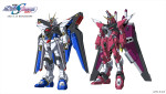 『機動戦士ガンダムSEED FREEDOM ZERO』より（左から）ストライクフリーダムガンダム、インフィニットジャスティスガンダム