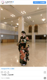 高石あかりの晴れ着　※「高石あかり」インスタグラム