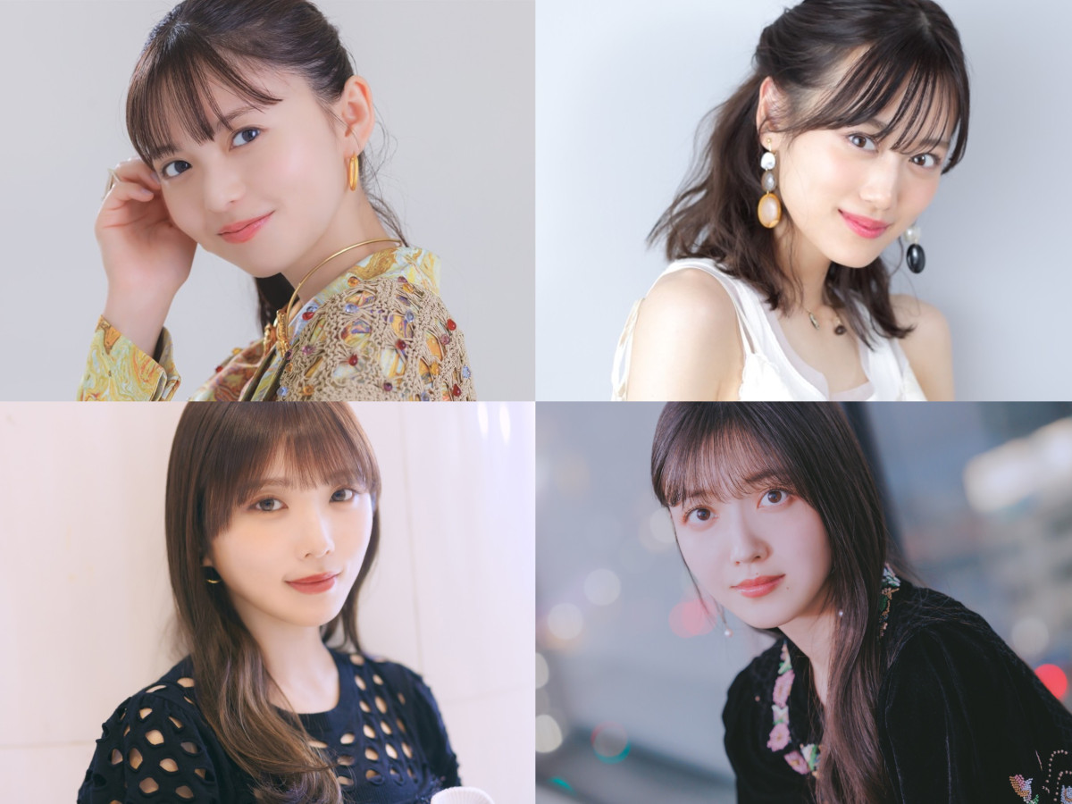 （左上から時計回りに）齋藤飛鳥、山下美月、久保史緒里、与田祐希