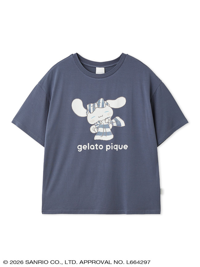 サンリオハウス　ジェラピケ　ハローキティ　総柄ロングTシャツ　オフホワイト NEWS