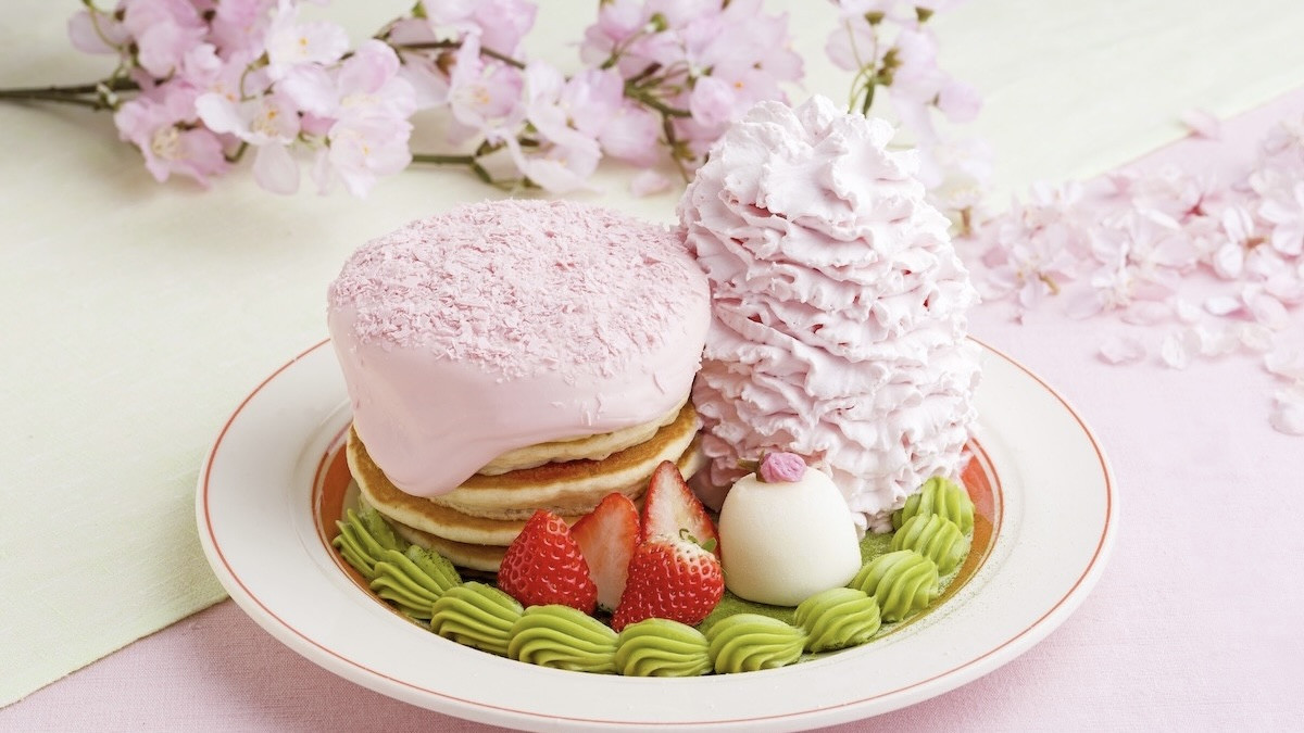 ローズ、チェリーブロッサムケーキ大好き様　おまとめ Eggs 'n Things「桜ブロッサムパンケーキ」発売！ 甘酸っぱい苺や抹茶