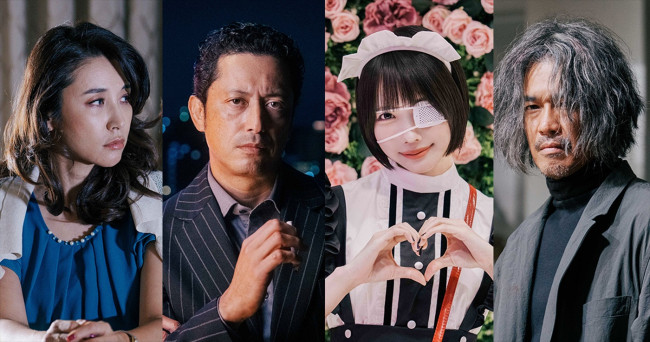 ドラマ『外道の歌 SEASON2』新キャスト（左から）鈴木紗理奈、池内博之、あの、武井壮
