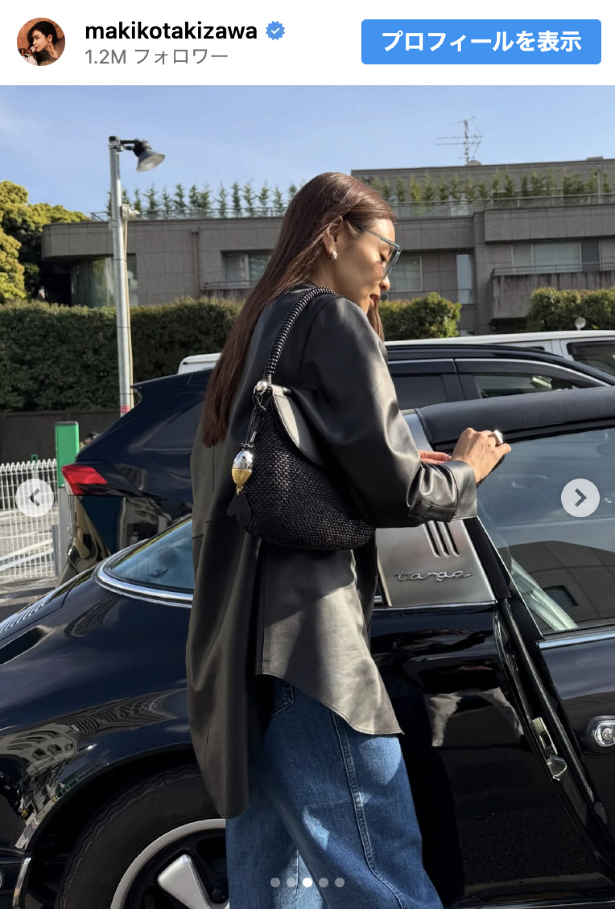 滝沢眞規子47歳、“夫の愛車”にネット衝撃「カッコよすぎ」「羨ましい」