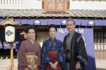連続テレビ小説『ブラッサム』国仲涼子、石橋静河、渡部篤郎の3ショット