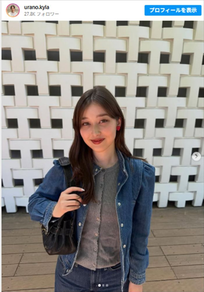 浦野芽良、全身デニムコーデがかわいい　※「浦野芽良（TBS）」Instagram