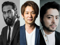 『MIRRORLIAR FILMS』企画プロデューサーの（左から）阿部進之介、伊藤主税、山田孝之