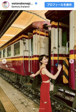 渡邊渚、バンコク旅行思い出ショットを公開　※「渡邊渚」Instagram