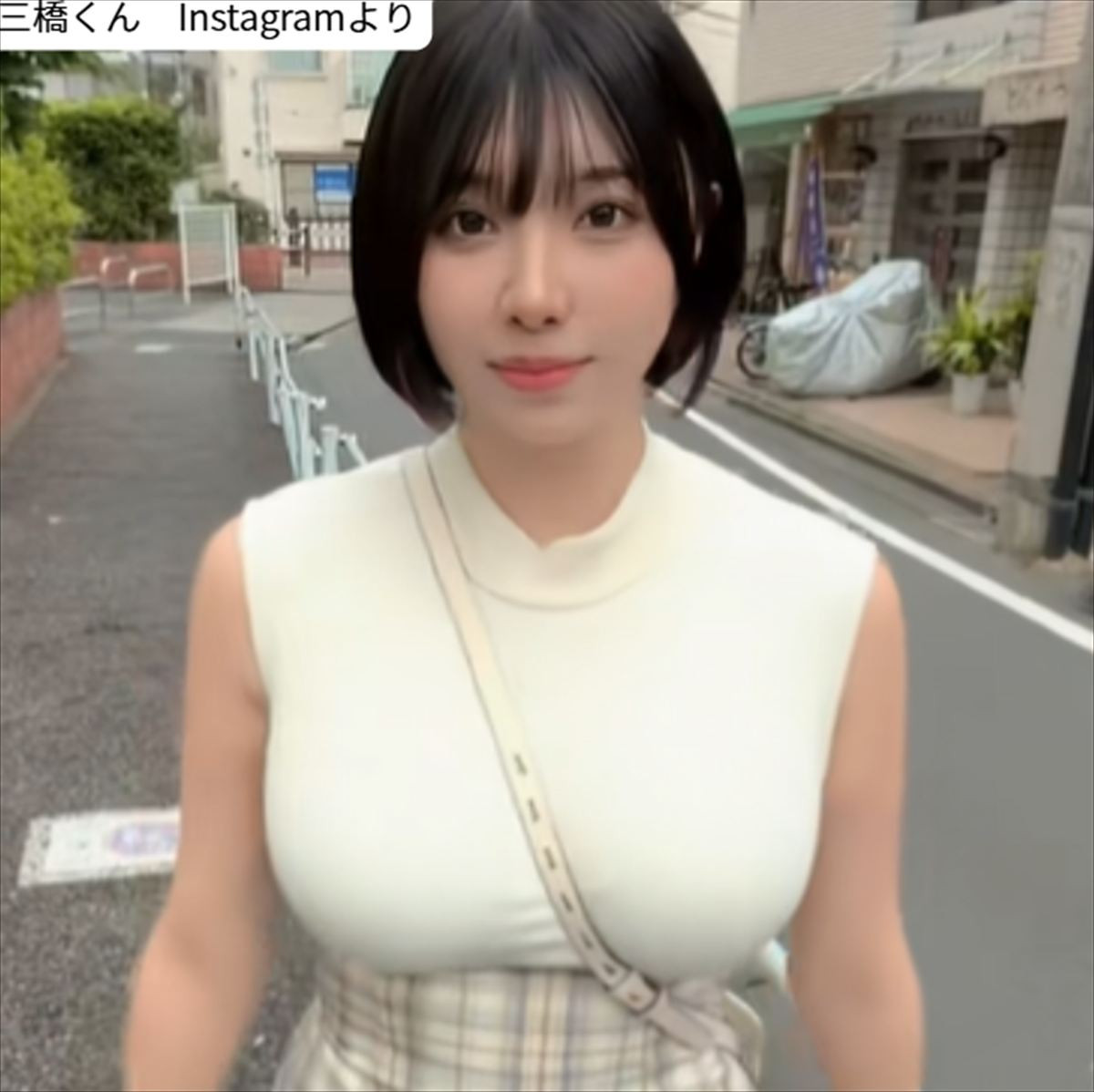 三橋くん、ソロショット　※「三橋くん」TikTok