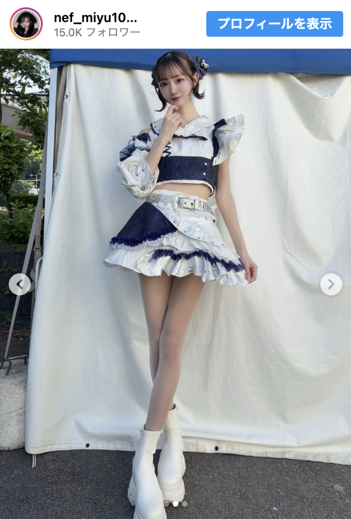 167cm現役アイドル、ミニスカ姿にネット騒然「何頭身あるの!?」「スタイルが抜群すぎる」