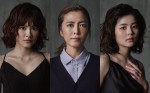 ミュージカル『FOUR MINUTES ‐4分間のピアニスト‐』に出演する（左から）昆夏美、安蘭けい、田村芽実