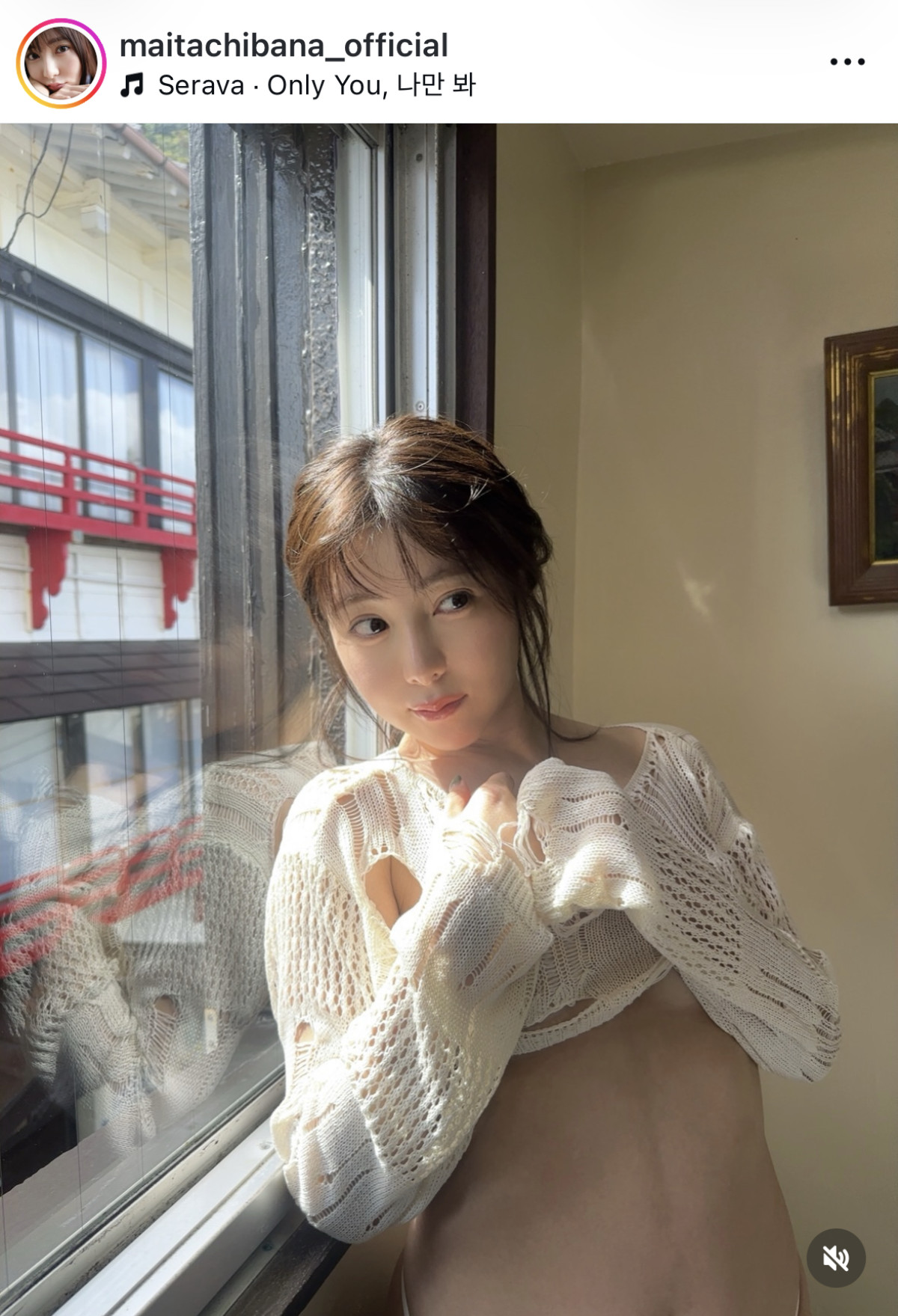 マネジャー→グラドル転身美女、ニット姿のグラビアオフショット　「めちゃくちゃ綺麗」の声
