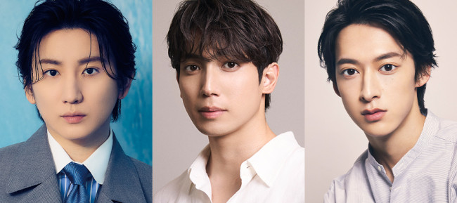 ミュージカル『モーツァルト！』でトリプルキャストでモーツァルト役を務める（左から）京本大我、有澤樟太郎、伊藤あさひ
