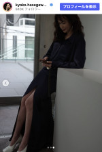 長谷川京子、セットアップドレス姿　※「長谷川京子」Instagram