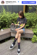 中川安奈、実妹が撮影した古着コーデ　※「中川安奈」instagram