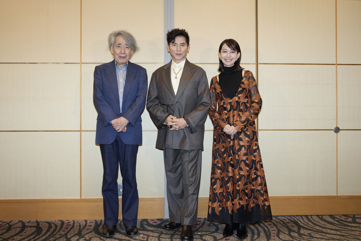 朗読劇『たとへば君 四十年の恋歌』取材会の様子
