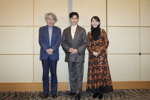 朗読劇『たとへば君 四十年の恋歌』取材会の様子