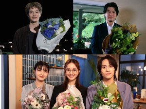 ドラマ『告白－25年目の秘密－』クランクアップ写真：塩野瑛久、玉山鉄二、久保史緒里、佐々木希、山下幸輝
