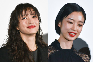 ドラマ『ポリティカルパン』舞台挨拶に出席した（左から）石原さとみ、河合優実
