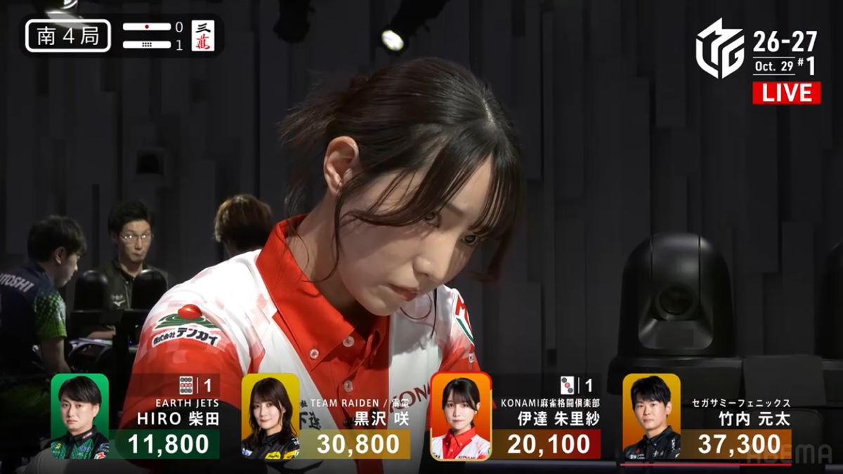 【Mリーグ】JETS・HIRO柴田、国士無双さく裂！ 4→1で大逆転トップ！ チーム創設初の3連勝で8位浮上