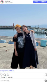 （左から）大角英夫、中村アン　※金曜ドラマ「LOST10」Instagram
