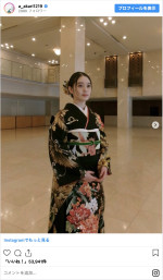 高石あかりの晴れ着　※「高石あかり」インスタグラム