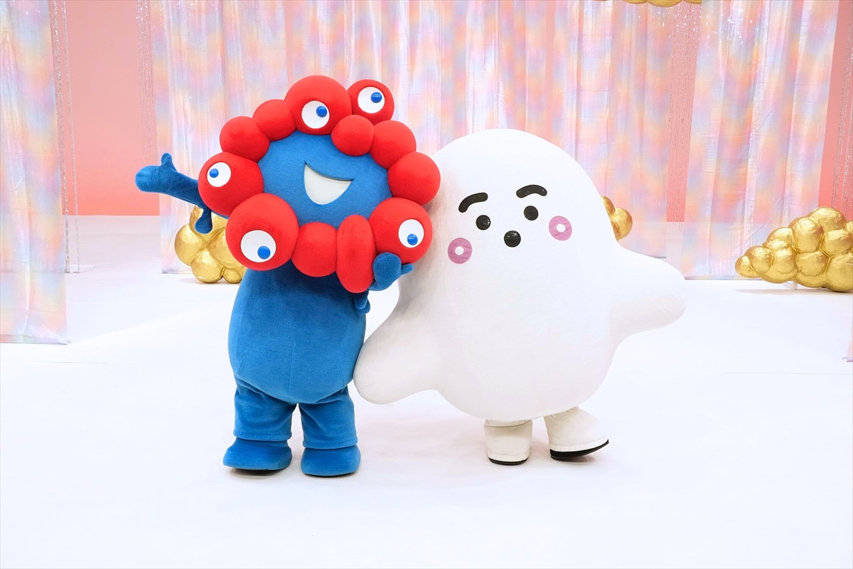 ミャクミャクの“初歌唱”やキレキレダンス、ロケ企画も必見！　ミャクミャク×シナぷしゅコラボ特番『ミャクぷしゅ』3.7スタート