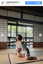 北野瑠華、妖艶な浴衣姿を披露　※「北野瑠華」インスタグラム