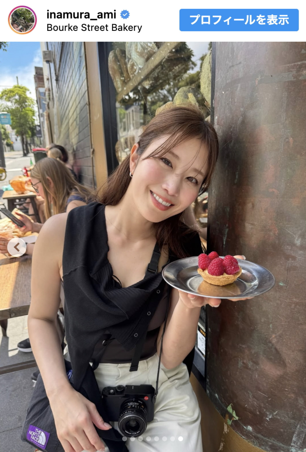 「目のやり場に…」稲村亜美、肩ひも極細なキャミ姿で海外満喫「芸能人の中で一番美人」