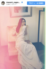 長澤まさみ、ロングドレス姿を公開　※「長澤まさみ」インスタグラム