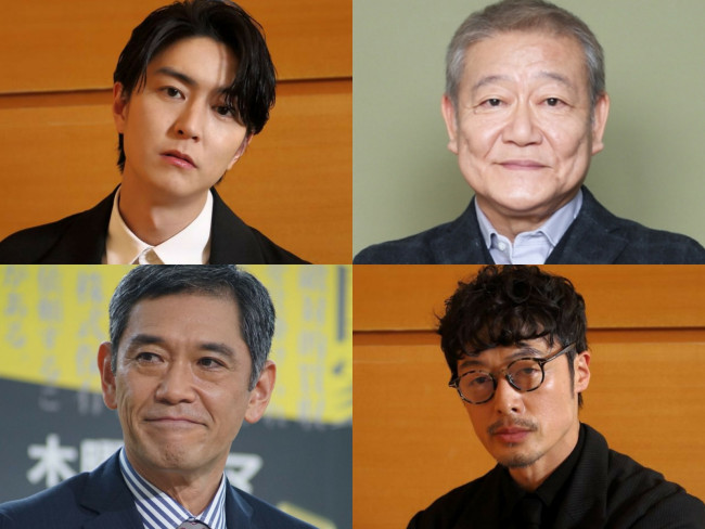 （左上から時計回りに）稲葉友、國村隼、和田聰宏、杉本哲太