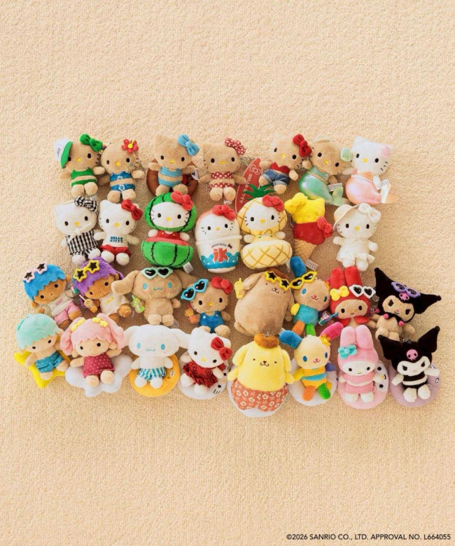 サンリオ×「ローリーズファーム」コラボ再び！　夏を先取りした“ぬいキー”や“エコバッグ”など全13型展開へ