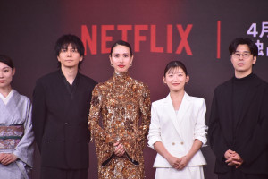 Netflixシリーズ『地獄に堕ちるわよ』の配信記念PARTYに出席した生田斗真、戸田恵梨香、伊藤沙莉、田村健太郎