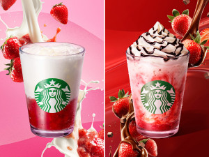 【スターバックス】“いちご”の新作ビバレッジが5．11登場！　ごろごろ＆つぶつぶ食感が楽しい2種発売