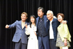 「The 51th Anniversary 俺たちの旅 スペシャルコンサート」取材会に出席した（左から）田中健、岡田奈々、中村雅俊、秋野太作、上村香子