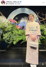 斎藤ちはる、艶やかな着物姿　※「斎藤ちはる」Instagram