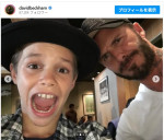 父の日の投稿　次男ロメオとの2ショット　※「デヴィッド・ベッカム」Instagram