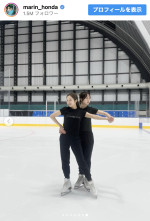 本田真凜、誕生日を迎えた妹・本田望結との2ショット　※「本田真凜」Instagram