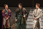 舞台『HiGH＆LOW THE 戦国 外伝』開幕前会見に登壇した（左から）山田健登、笹森裕貴、小野塚勇人