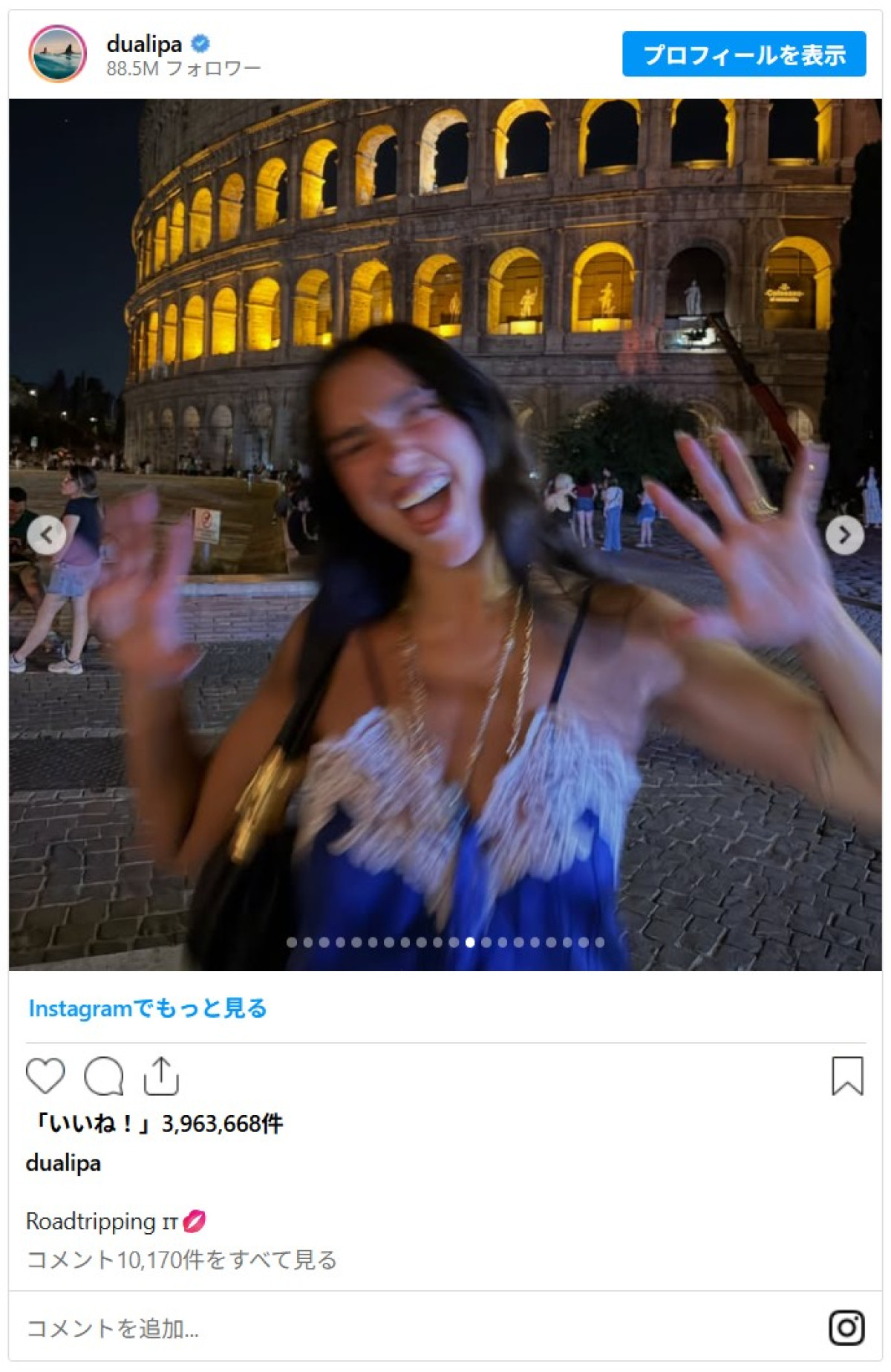 新婚デュア・リパ＆カラム・ターナー、ロマンティックなハネムーンフォトを振り返り！