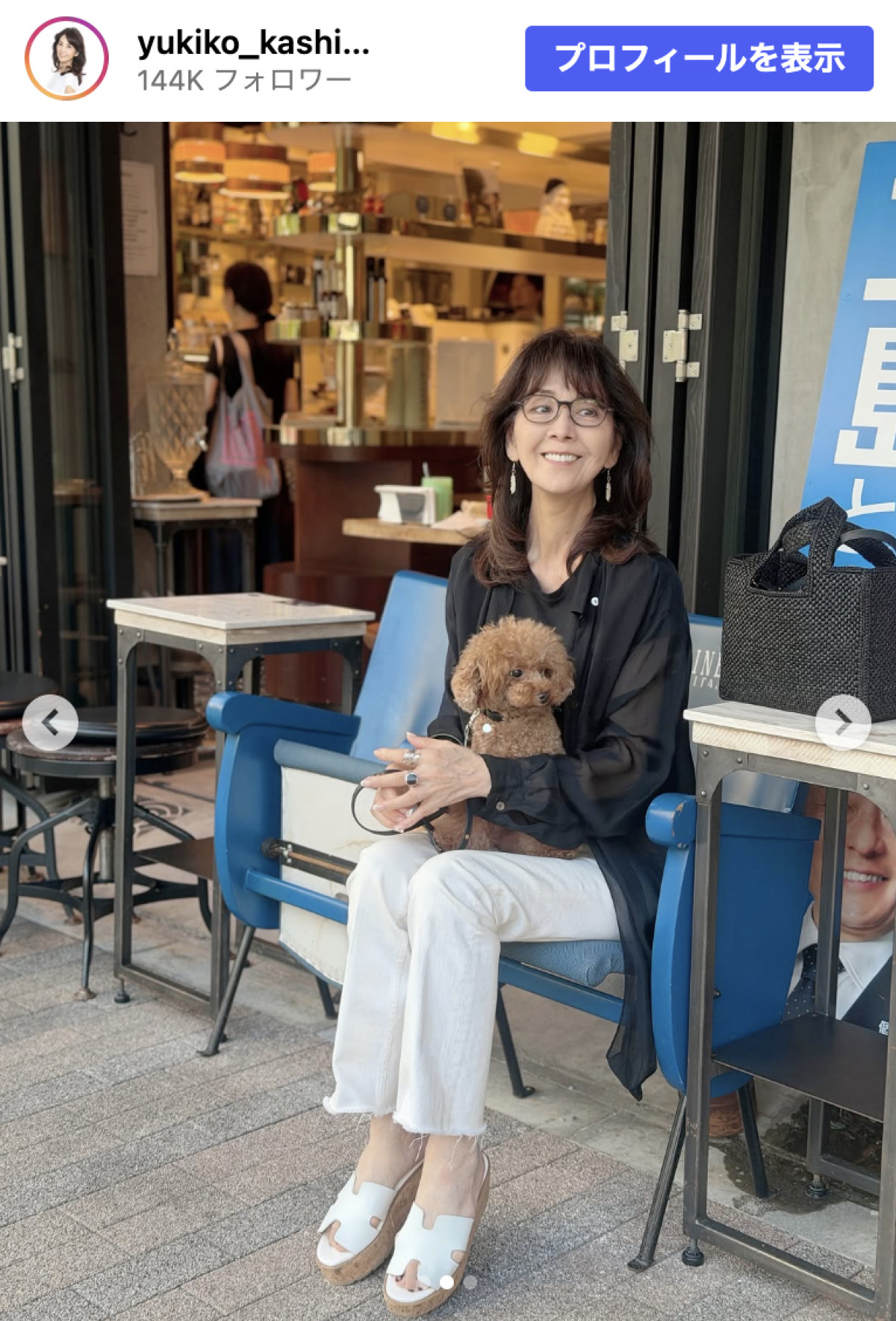 70代に見えない！　柏木由紀子、スタイリッシュなモノトーンコーデに反響