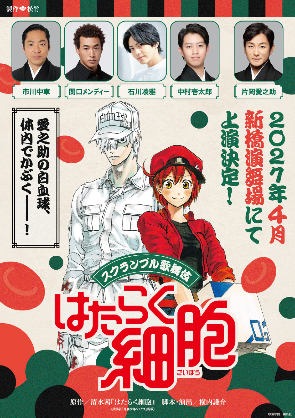 スクランブル歌舞伎『はたらく細胞』速報チラシビジュアル