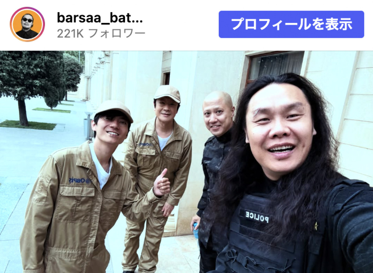 『VIVANT』ドラム＆チンギス、2年半ぶりの再会！ “四股”踏み2ショットに「泣ける」「最高のコンビ」の声