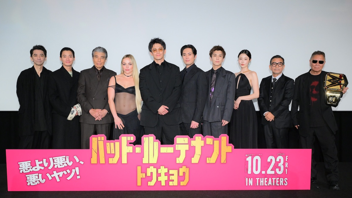 小栗旬＆間宮祥太朗＆野村周平＆西野七瀬らがゴジラロードをかっ歩！ 『バッド・ルーテナント：トウキョウ』日本初披露