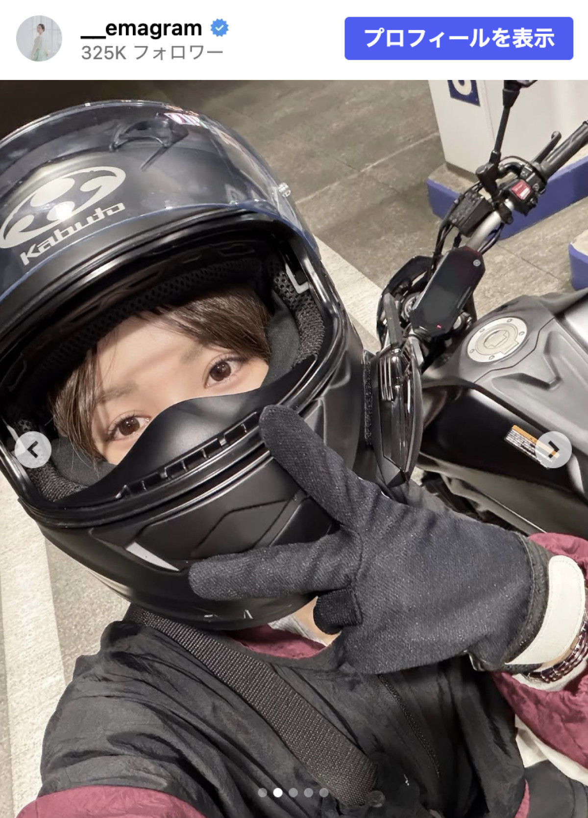 バイク好き29歳グラドル、大型単車にまたがる姿に反響「カッコいい」