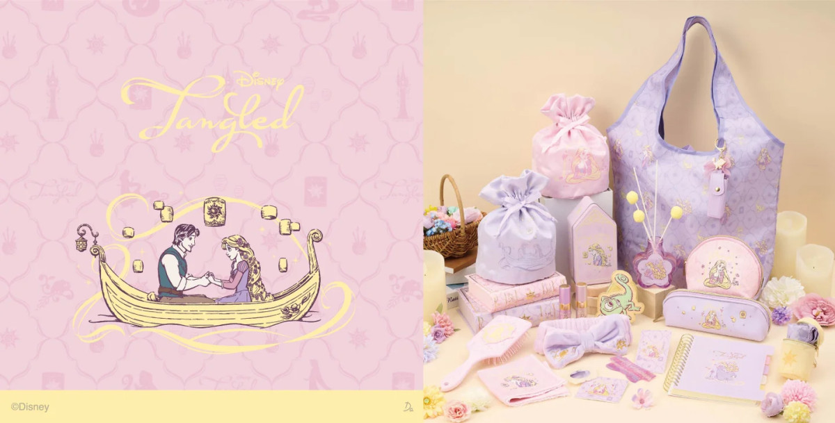 『塔の上のラプンツェル』が「ダイソー」300円ショップ「THREEPPY」に登場！　エコバッグなど全42種を展開